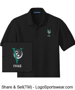 Black polo shirt short sleeve Design Zoom